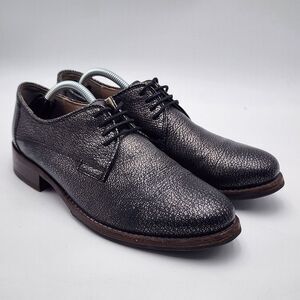 Clarks Narrative Chic Boho Oxfords‎ Gray Silver Leather Women's 7.5 Shoes